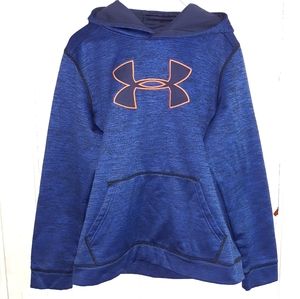 Under Armour Boys Blue and Orange Storm Hoodie YLG